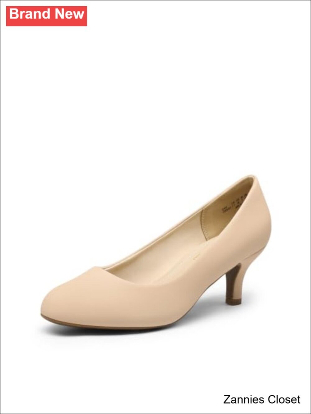 ✨Women's Comfortable Kitten Heels Pumps Almond Toe Slip-On Business Casual
